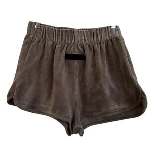 Fear of God Essentials Women's Velour Beach Short Oak Size Small